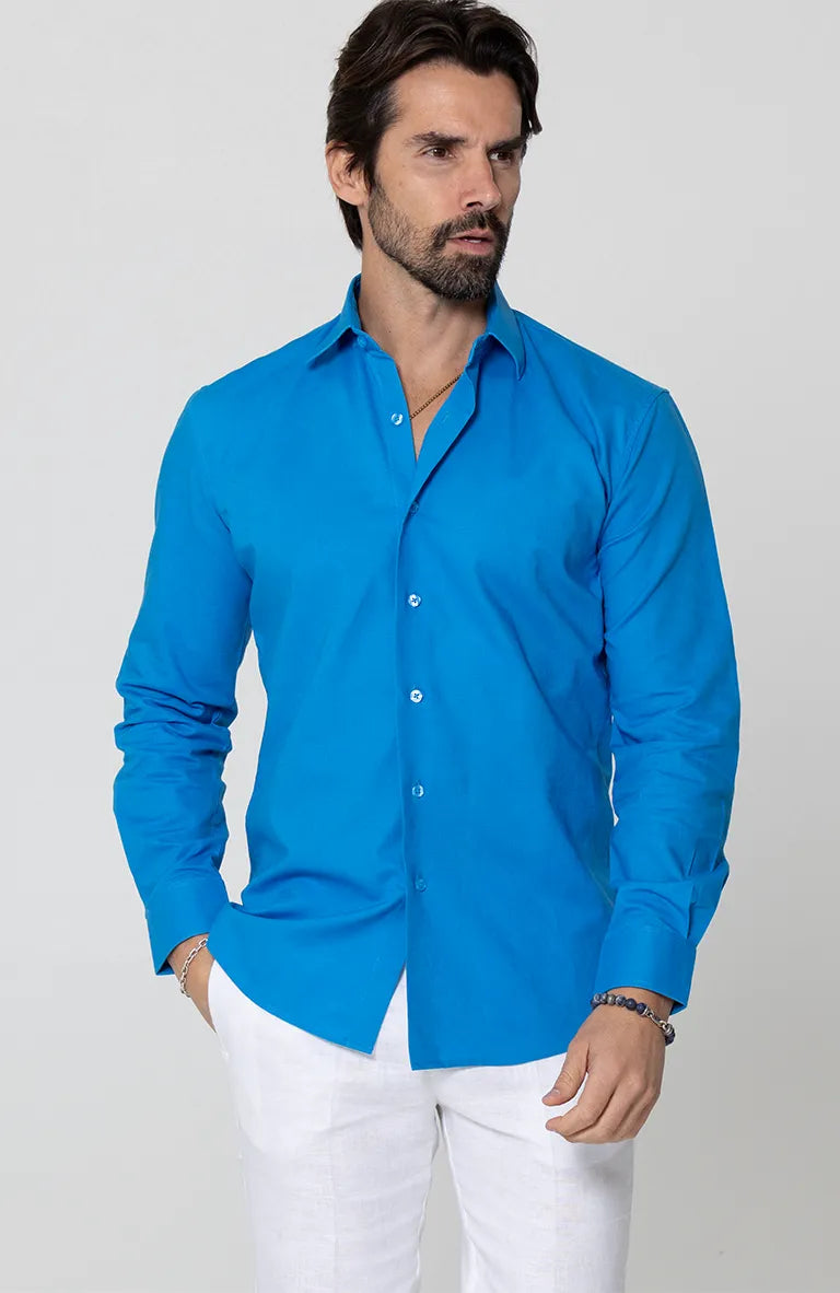 French Blue Beckford Long Sleeve Linen shirt  linen Verona Pants