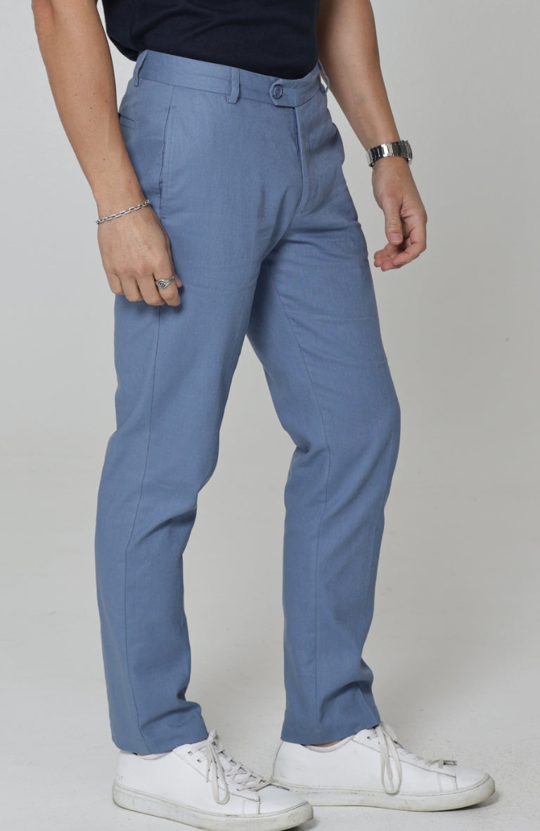Men's Verona Linen Pants in Heritage Blue
