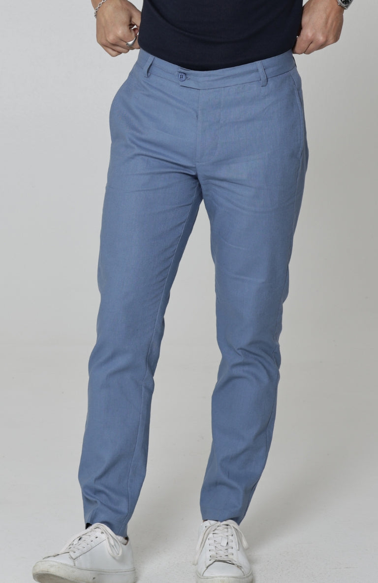 Men's Verona Linen Pants in Heritage Blue
