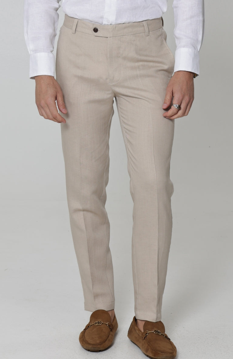 Verona Men's Summer Linen Pants Latte