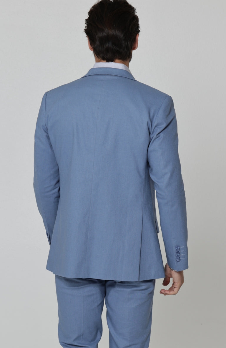 Monte Carlo Italian Linen Suit Heritage Blue