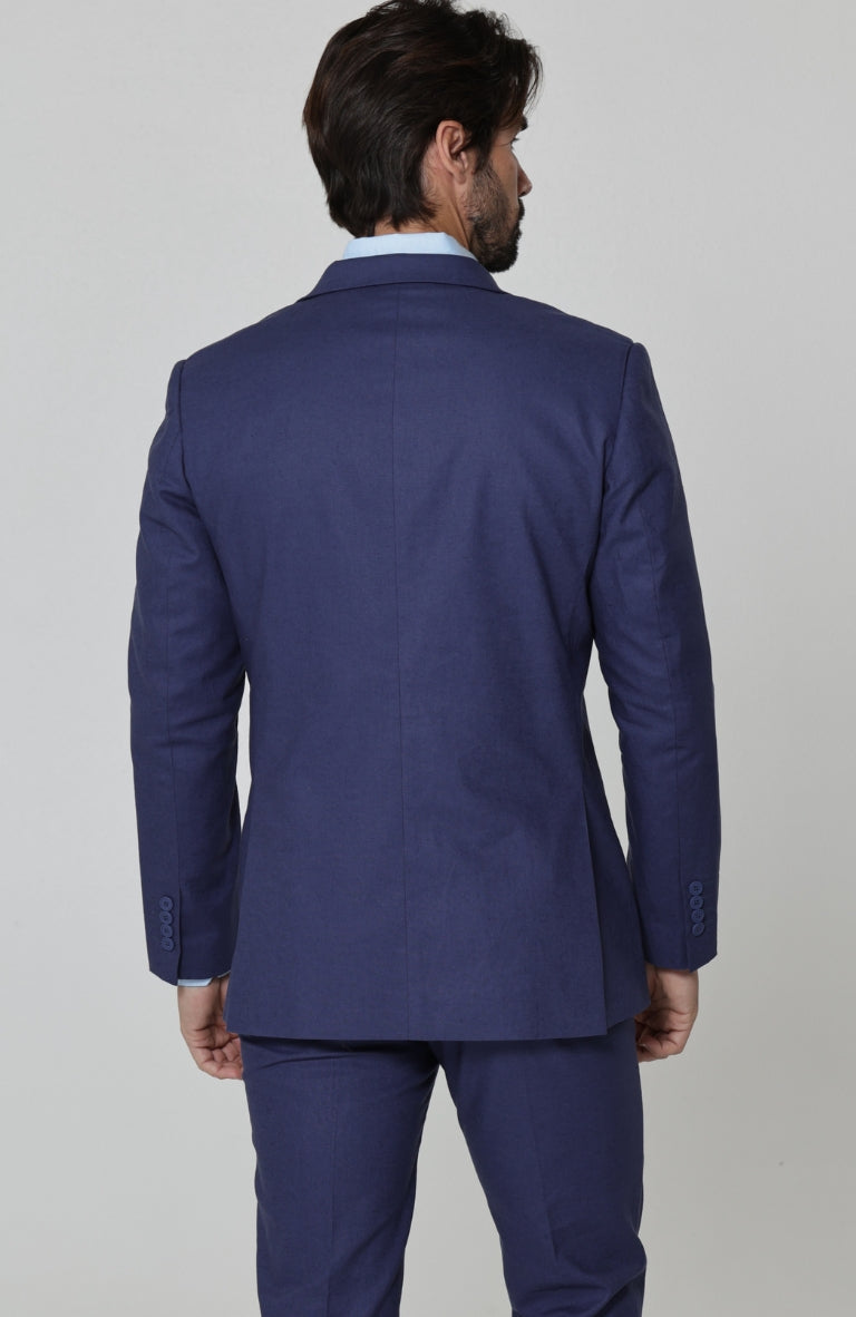 Monte Carlo Lightweight Linen Suit Soft Navy