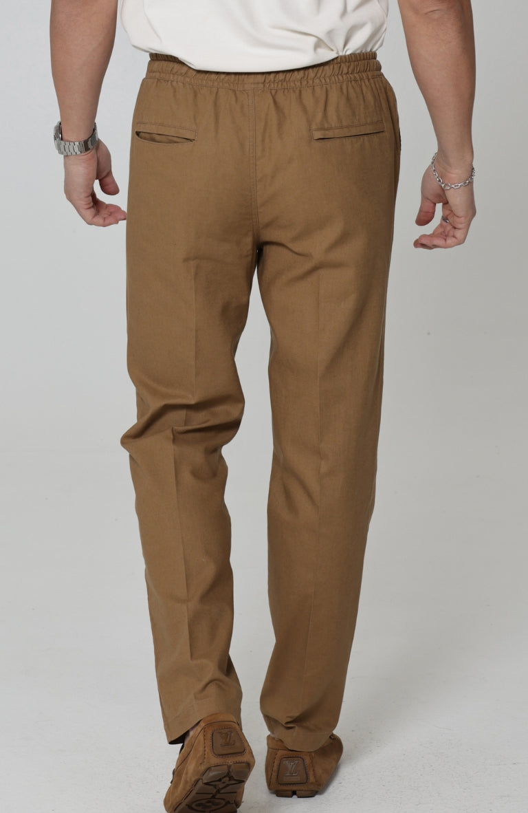 Men's Velero Summer Linen Pants in Mocha