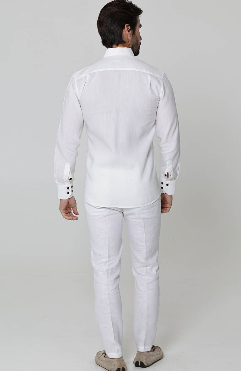 breathable dress shirts Bradford Breathable Linen Dress Shirt for Men – Burvani Men