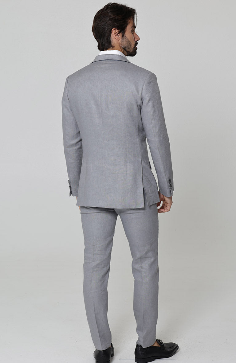 Steel Gray Monte Carlo Linen Suit Jacket, w/Steel Gray Verona Pants and  Mauritius Shirt.