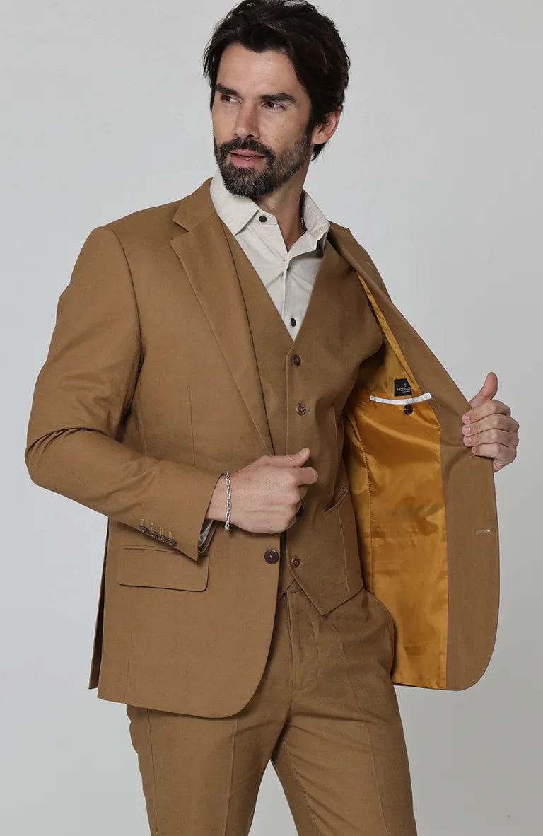Monte Carlo Mocha Jacket w/ Monaco Vest and  Beckford Shirt