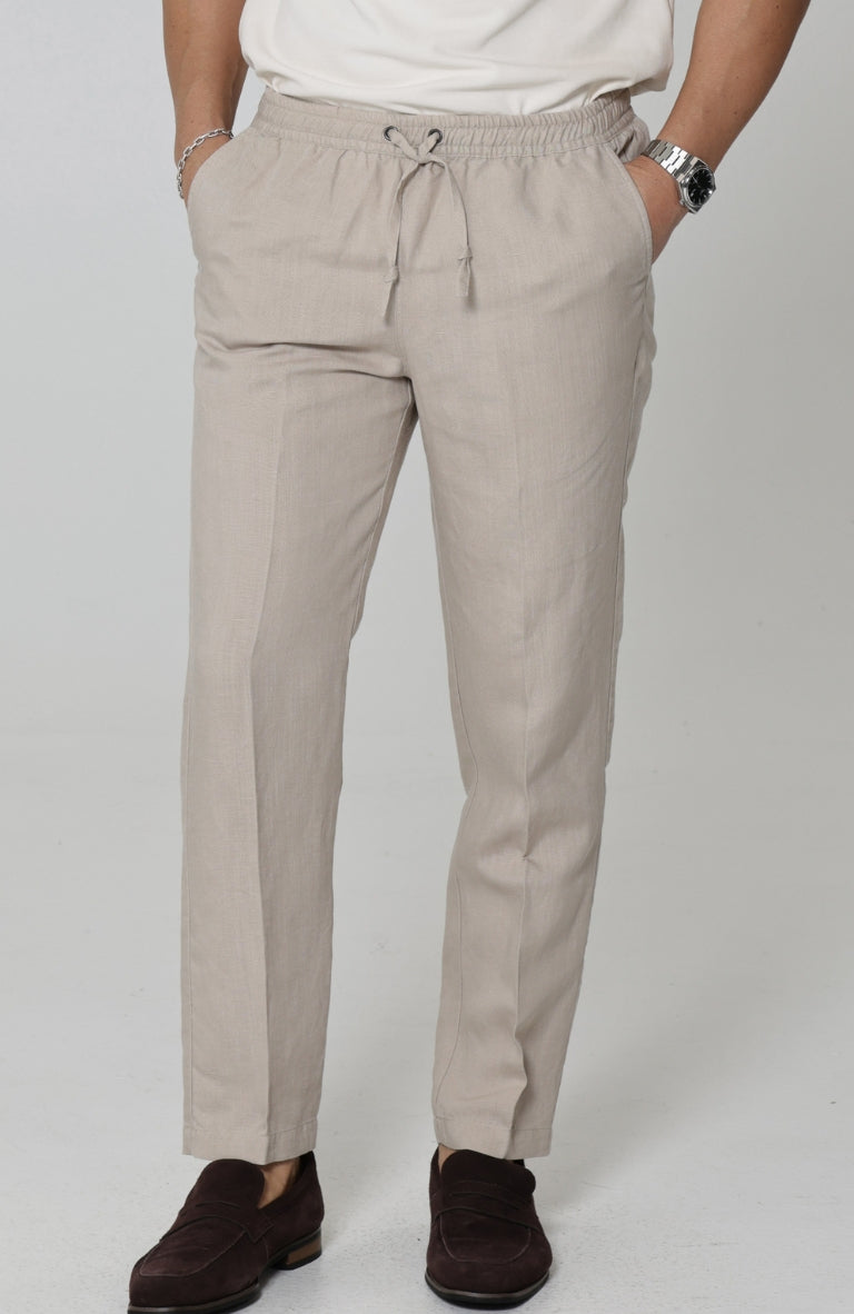 Velero Resort Wear Linen Pants in Latte