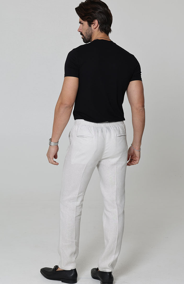 Velero Drawstring Men's linen Pants in Light Sand