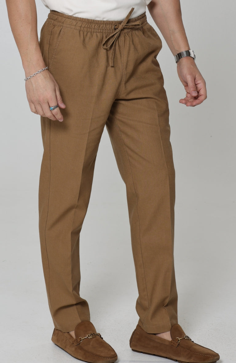 Men's Velero Summer Linen Pants in Mocha
