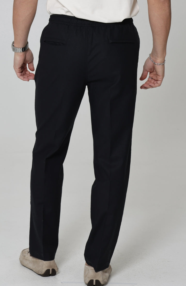 Men's Velero Lightweight Linen Pants in Black