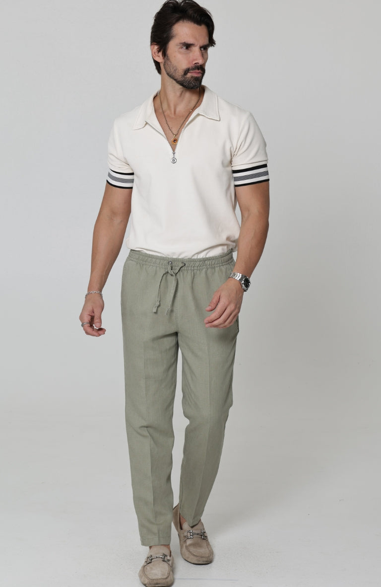 Men's Velero Lightweight Linen Pants in Sage