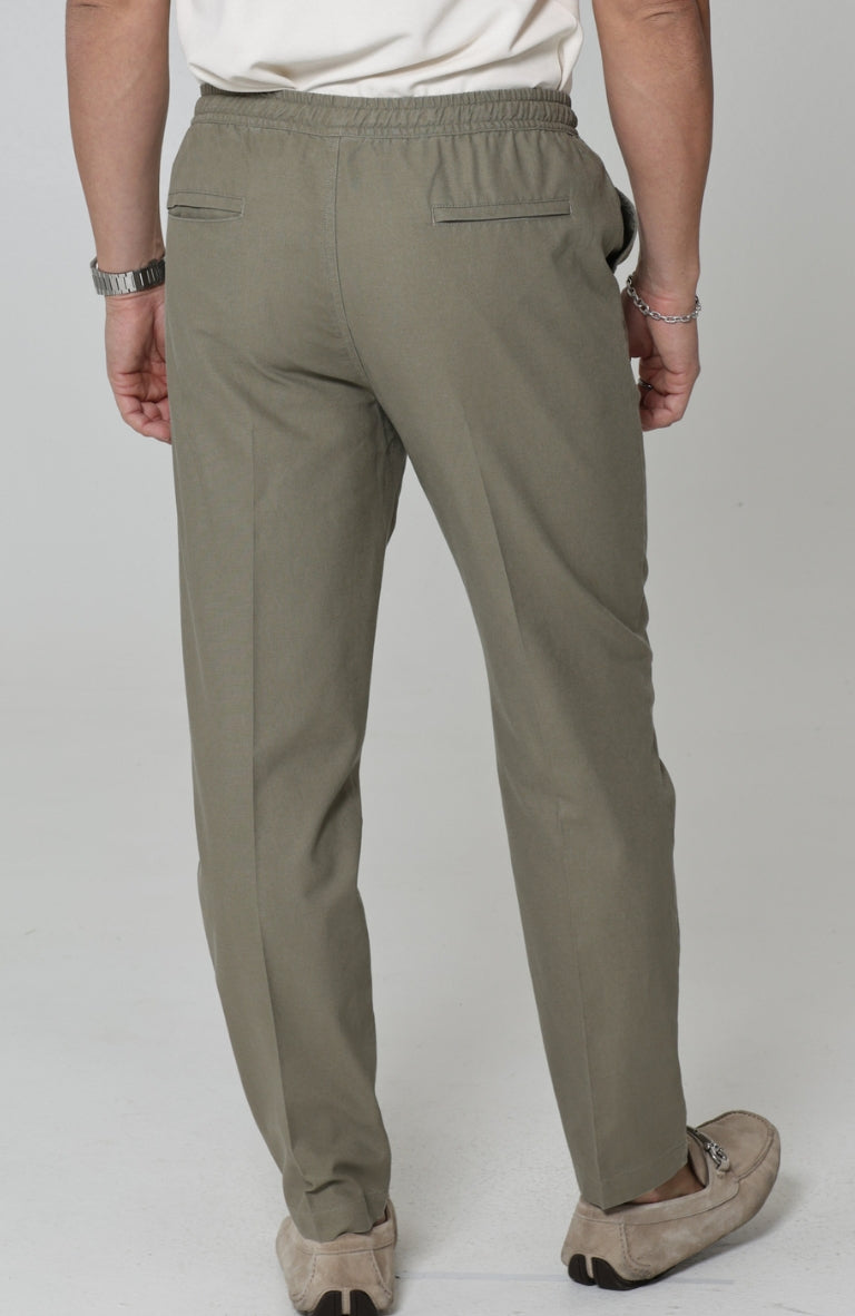 Men's Velero Lightweight Linen Pants in Olive