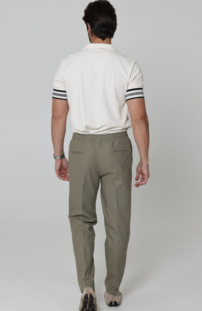 Men's Velero Lightweight Linen Pants in Olive