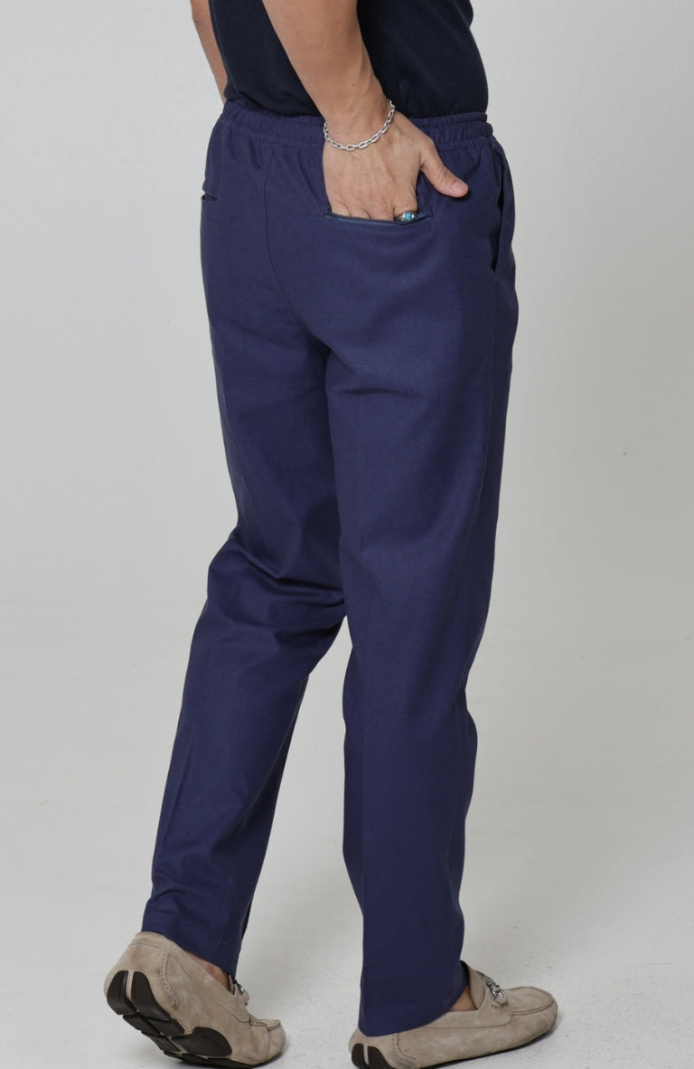 Men's Velero Lightweight Linen Pants in SoftNavy