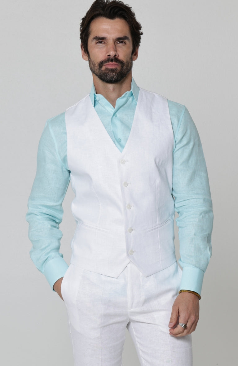 Monaco Formal Linen Vest for Men – Burvani Men